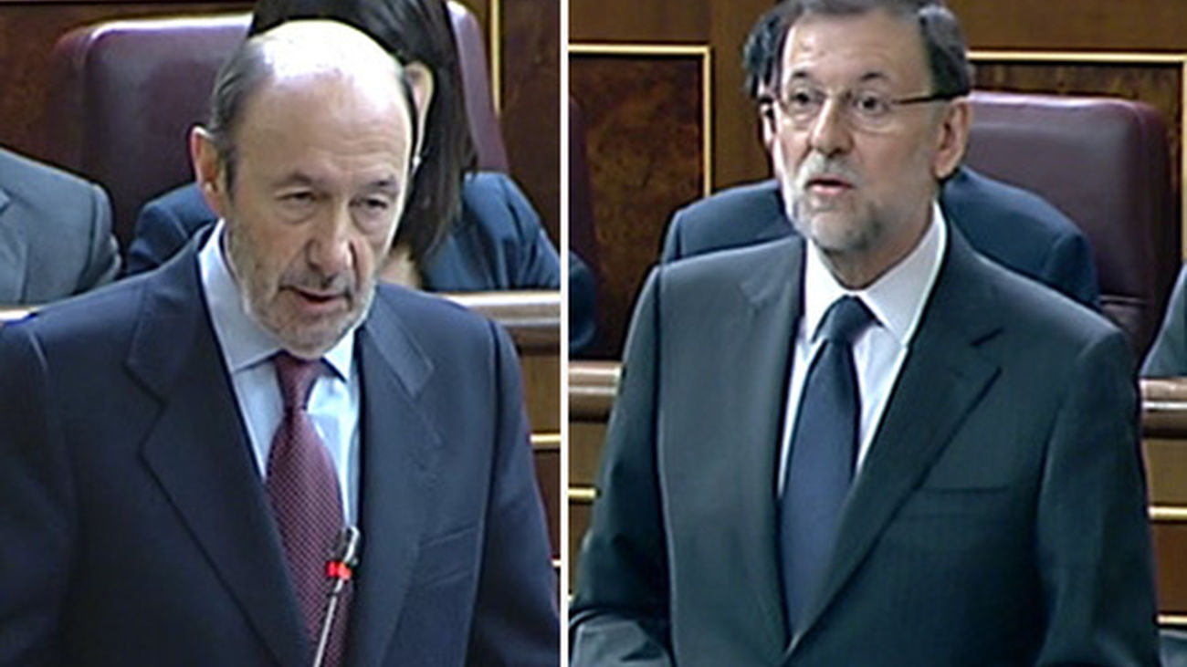 'Rifirrafe' parlamentario entre Rajoy y Rubalcaba por la reforma de las pensiones