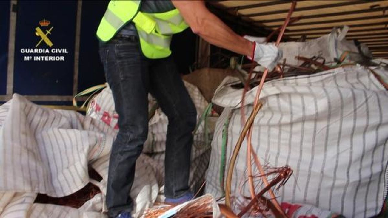 Setenta detenidos en las mayores operaciones contra robo de cobre en España