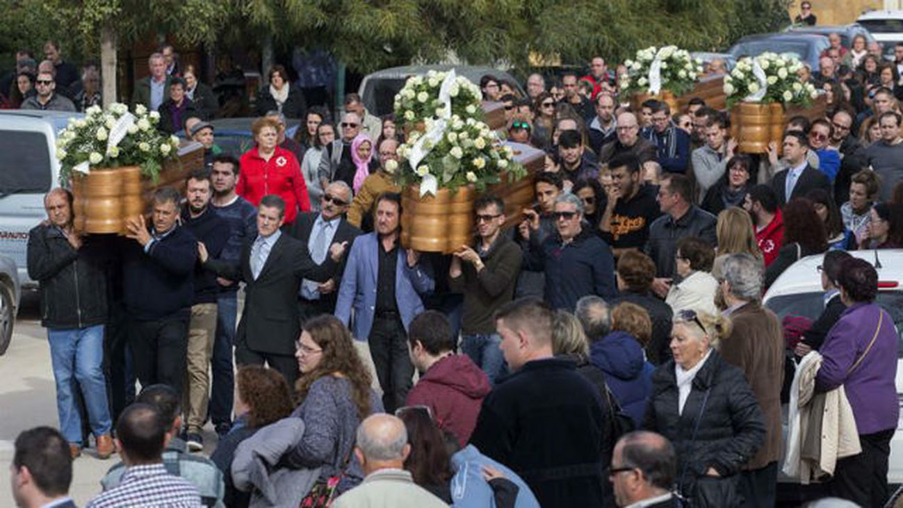 Torre Pacheco despide a los cinco jóvenes fallecidos en el accidente de tráfico