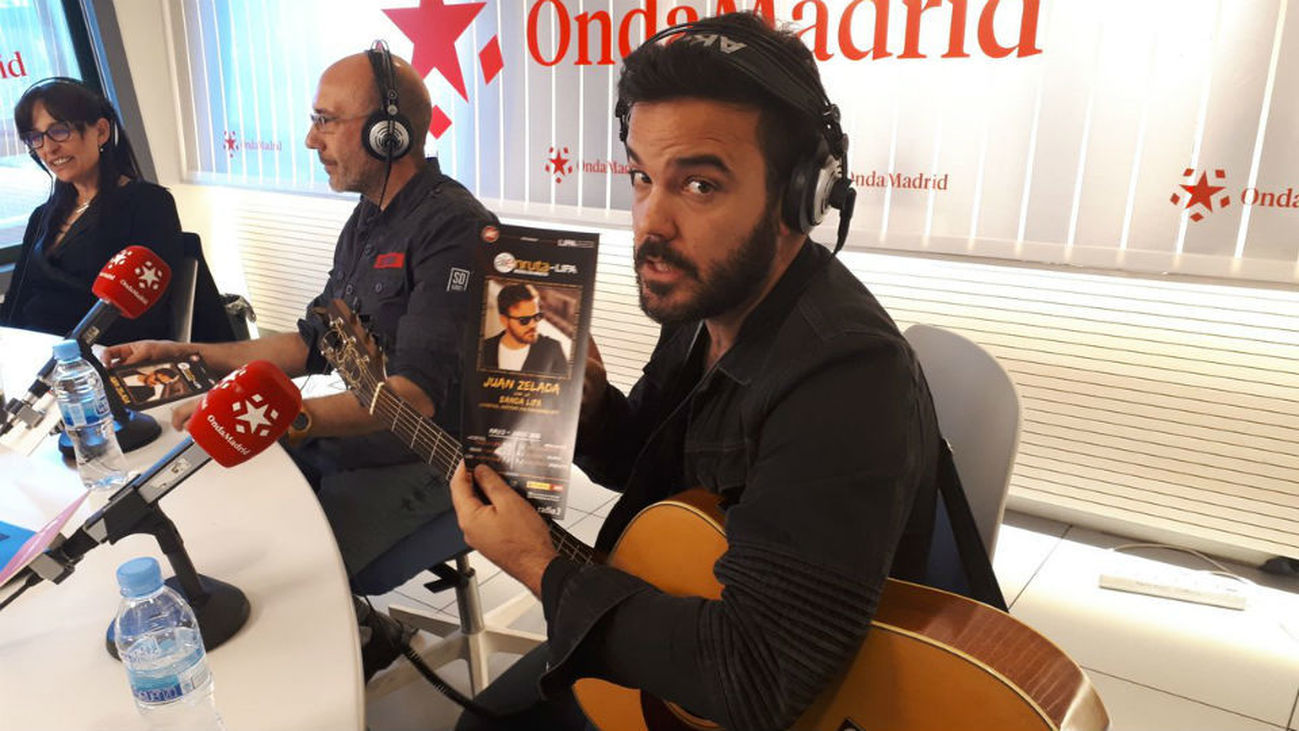 Zelada y los músicos de la escuela de Paul McCartney, en Madrid