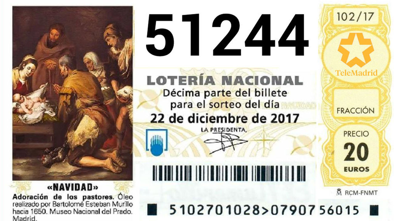 El 51.244, agraciado con el segundo premio se ha vendido en Madrid