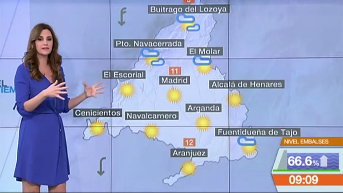 Menos nubes y ascenso de temperaturas