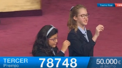 El número 78.748, tercer premio del sorteo de Navidad