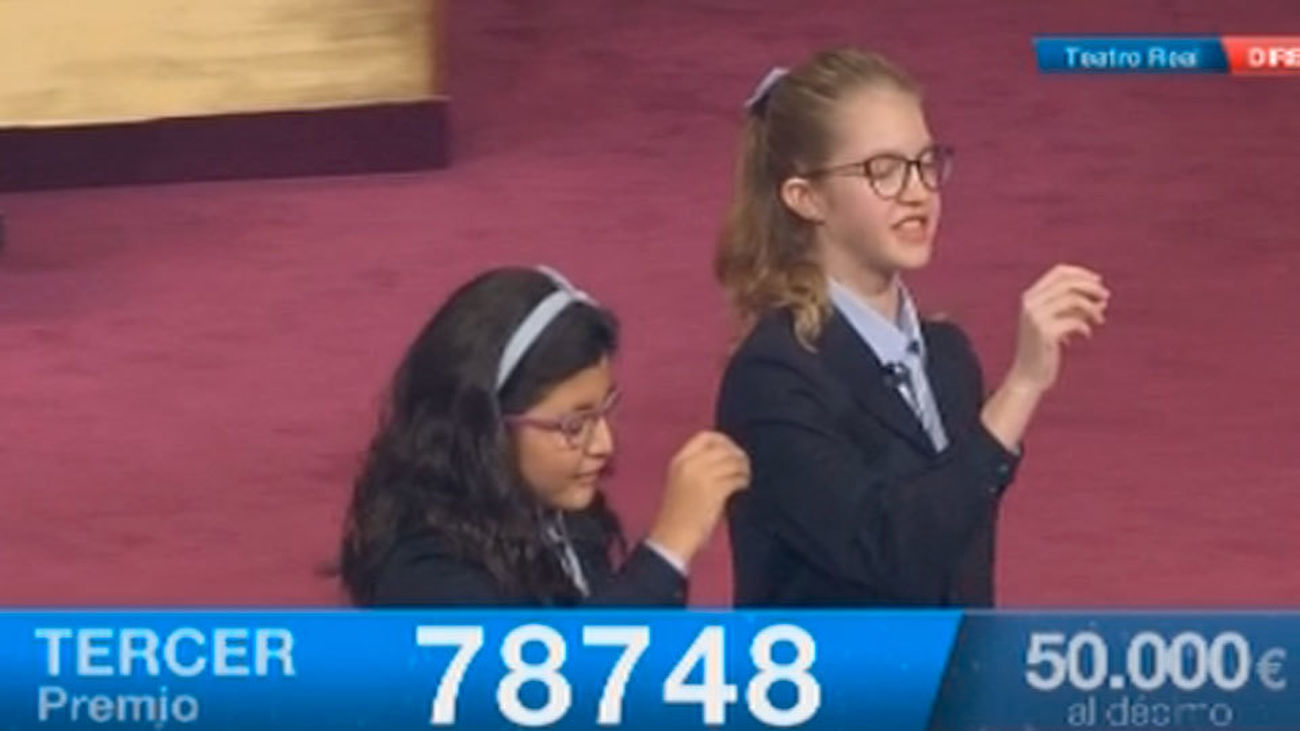 El número 78.748, tercer premio del sorteo de Navidad