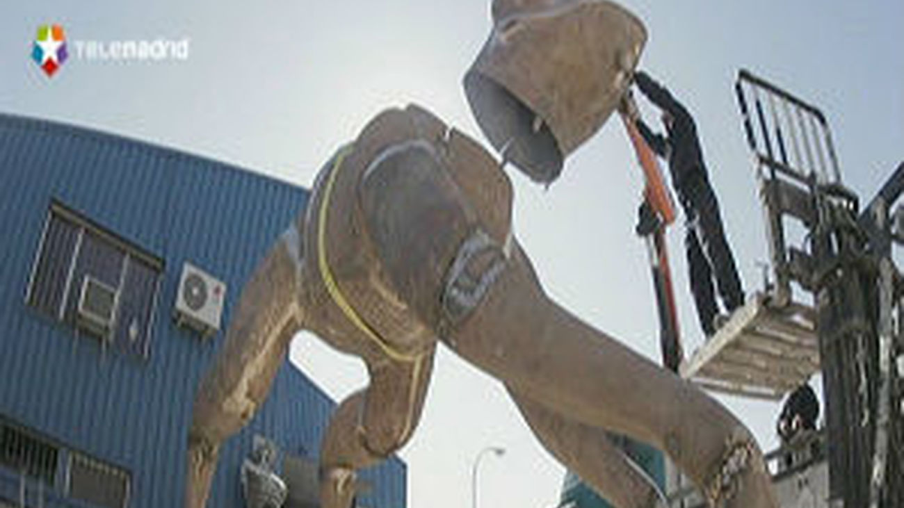 Una rana de la suerte en el Paseo de Recoletos