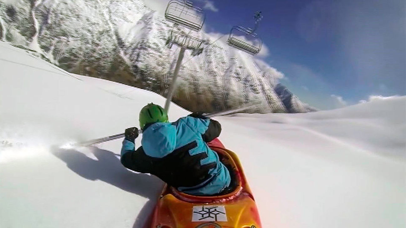 Kayak extremo en el Pirineo francés