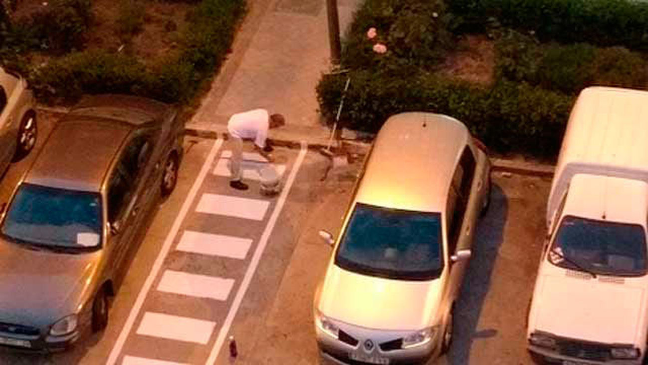 Pintando su paso en San Blas