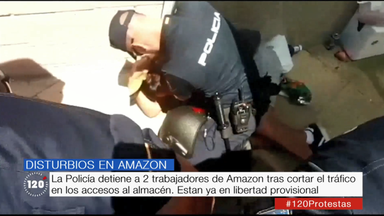 Disturbios en la segunda jornada de huelga en Amazon