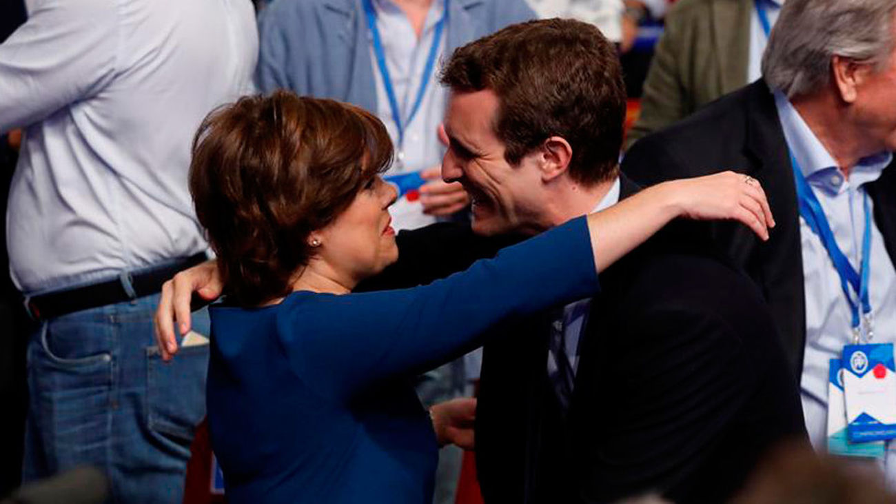 Soraya Sáenz de Santamaría y Pablo Casado