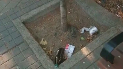 Suciedad en una calle del distrito de Hortaleza