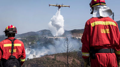La reactivación de un foco obliga a nueva intervención medios aéreos en Nerva