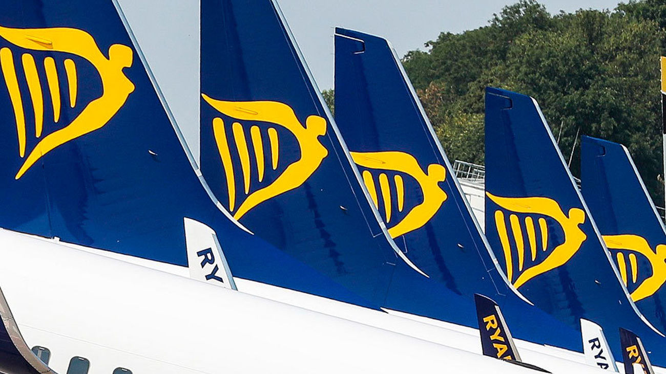 Aviones de Ryanair en la pista de aterrizaje durante una jornada de huelga del personal de la compañía irlandesa