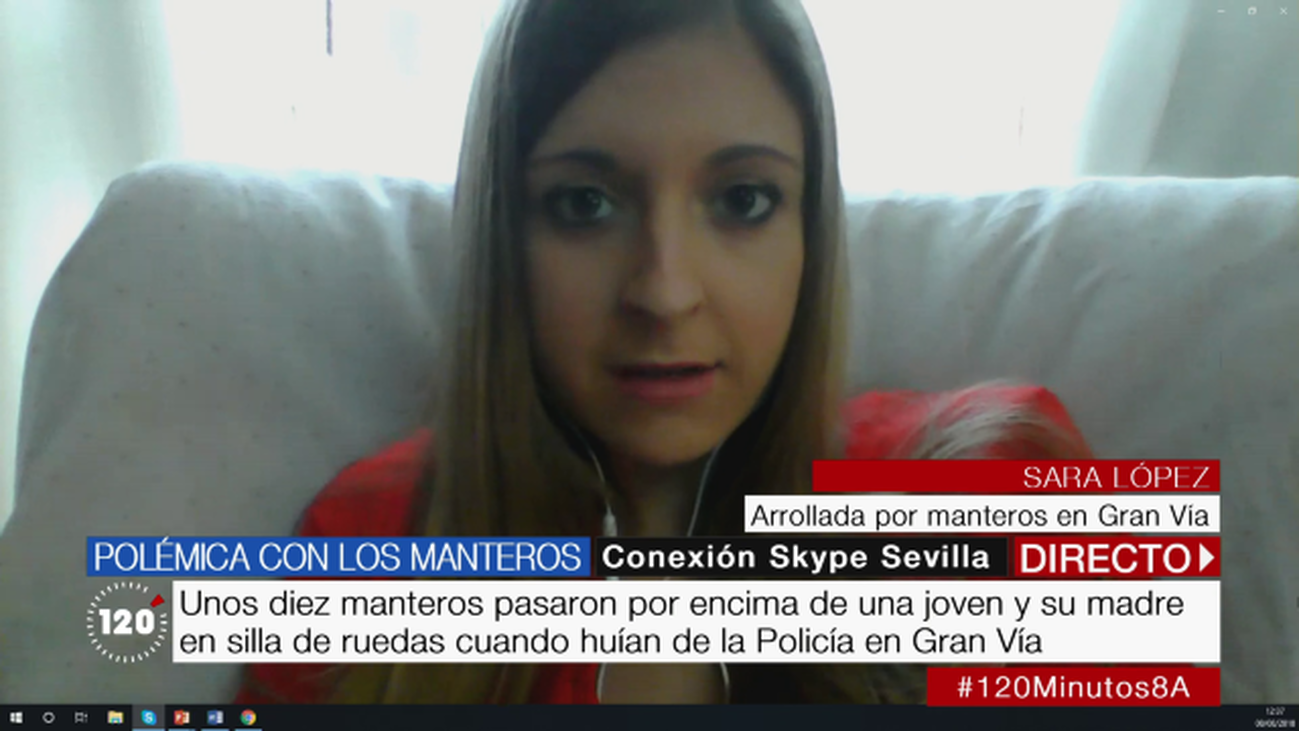 La joven arrollada por manteros: “Que no se me utilice para atacar”