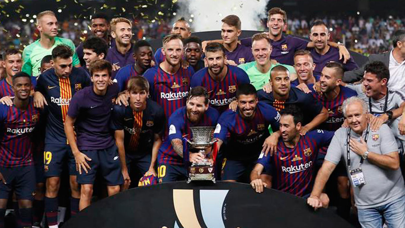 1-2. El Barcelona levanta la Supercopa ante el Sevilla