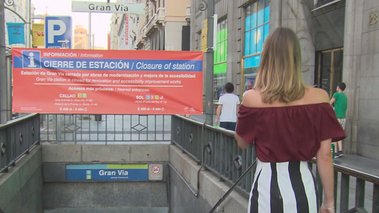 La estación de Gran Vía permanecerá cerrada ocho meses por obras