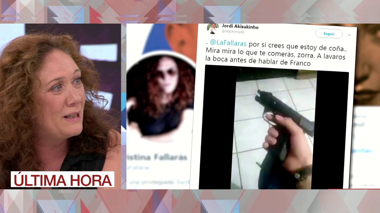 Cristina Fallarás denuncia amenazas de muerte por su posición en contra del franquismo