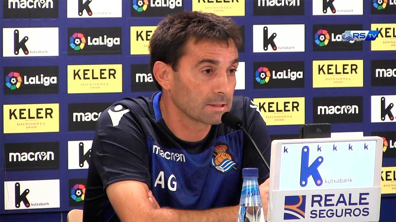Asier Garitano, entrenador de la Real Sociedad