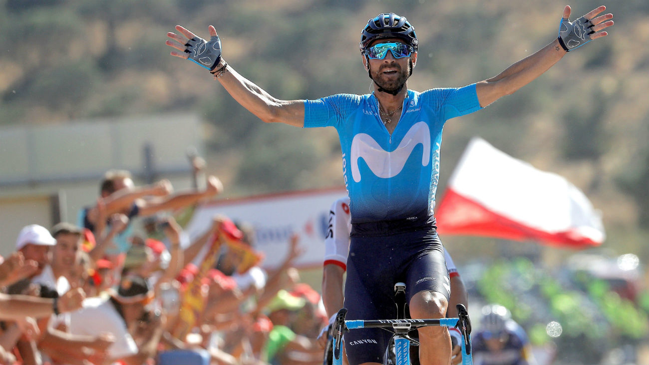 El corredor español del equipo Movistar, Alejandro Valverde