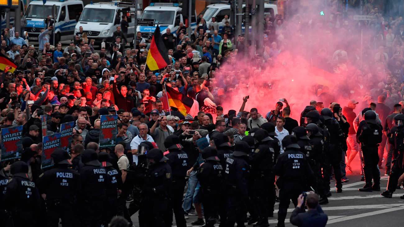 Marcha neonazi en Alemania. EFE