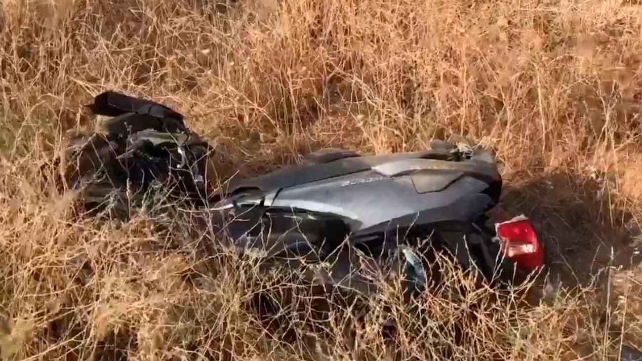 La moto  siniestrada