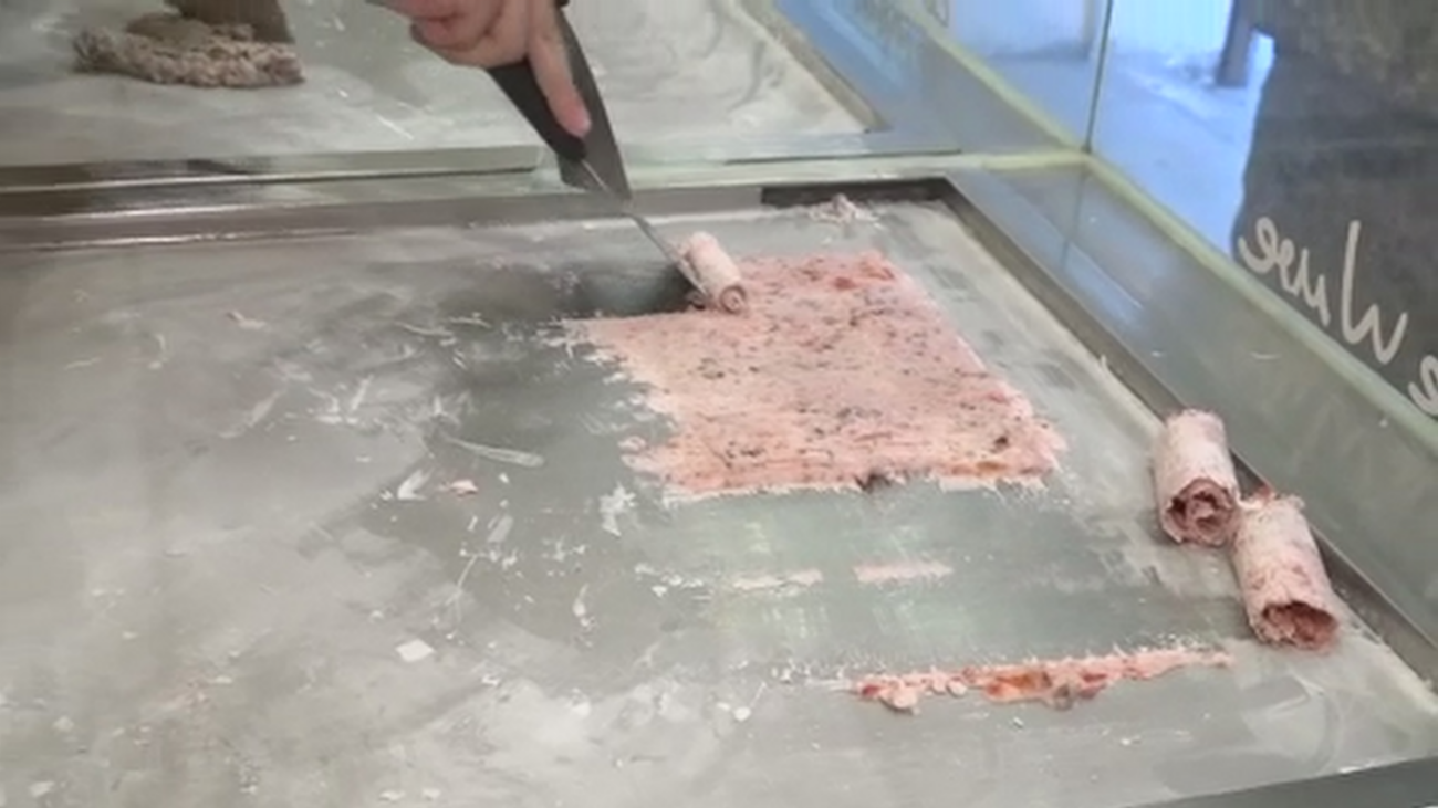 Helados a la plancha