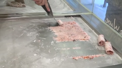 Helados a la plancha