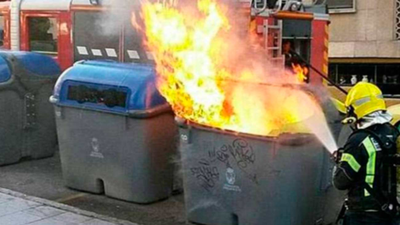 La Guardia Civil investiga la quema de contenedores en Humanes