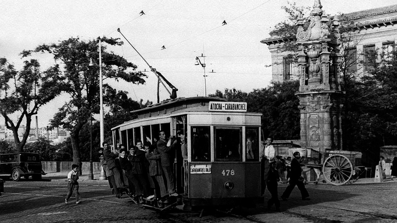 Las huellas del tranvía en las calles de Madrid