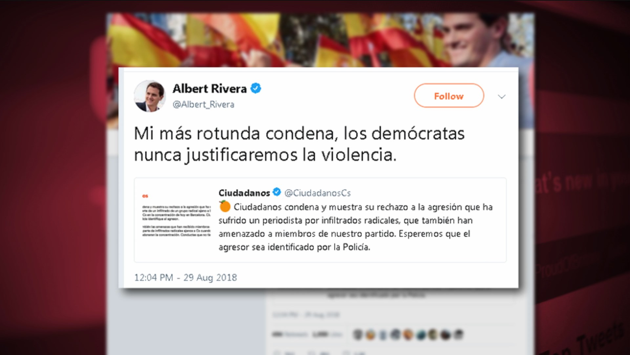 Solidaridad y apoyo por la agresión al cámara de Telemadrid