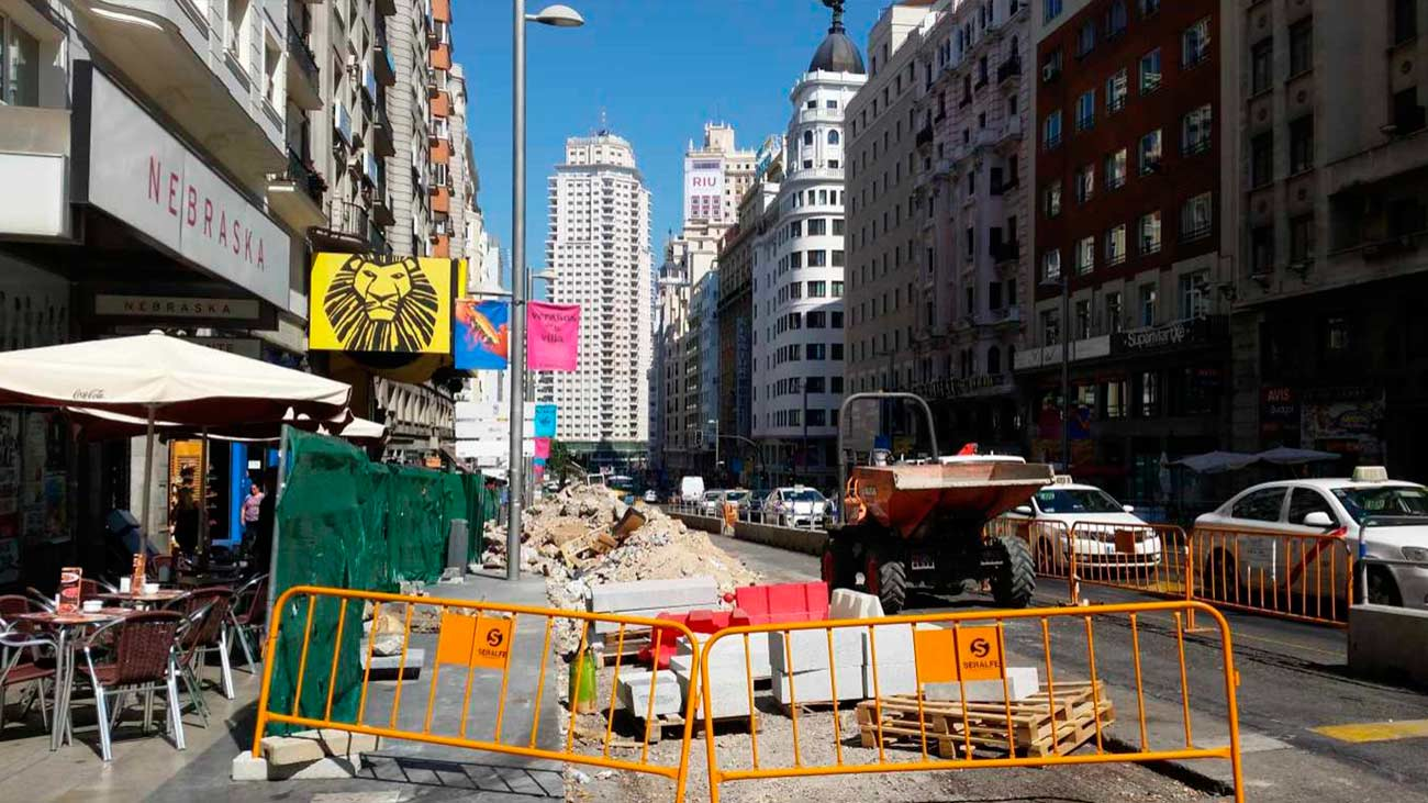 Las obras avanzan en Gran Vía