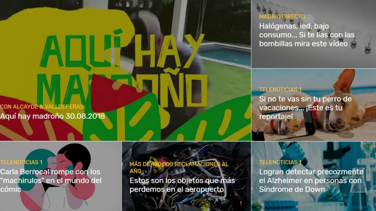 Telemadrid renueva su web con un espectacular diseño, adaptado a todos los dispositivos