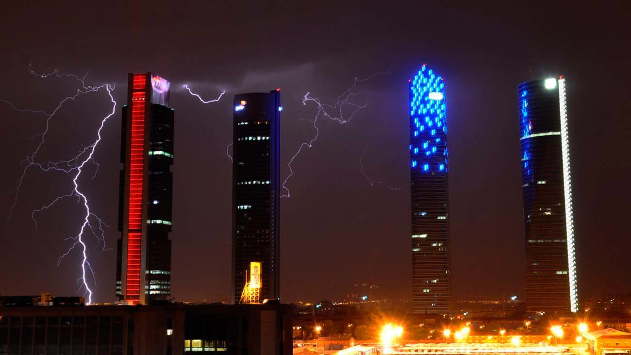 Noche de tormenta en Madrid