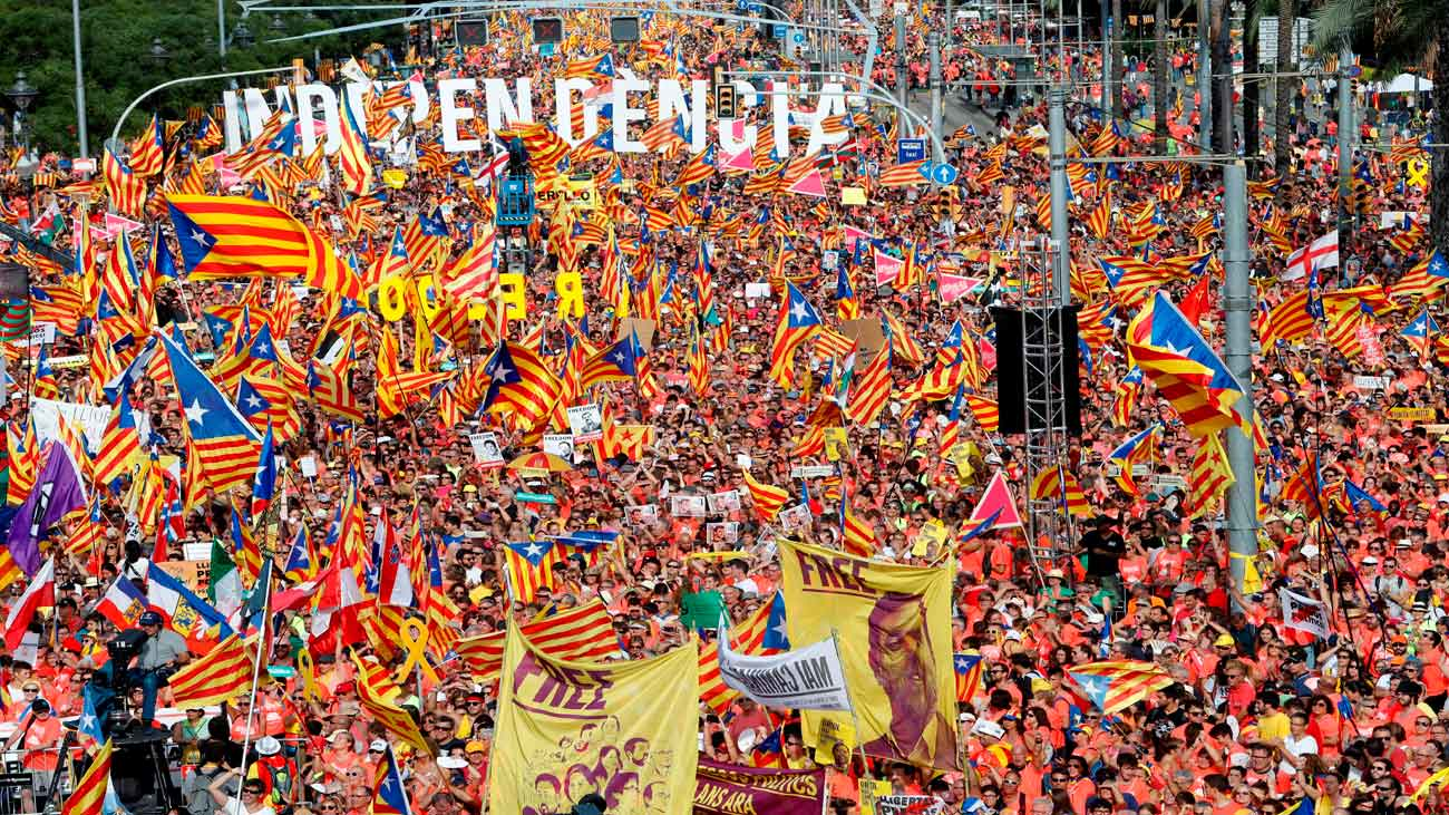 Una multitudinaria Diada a favor de la independencia