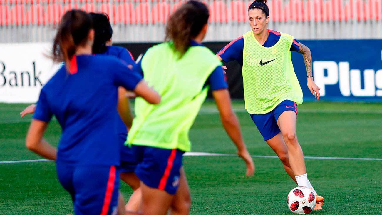 Jennifer Hermoso, en un entrenamiento