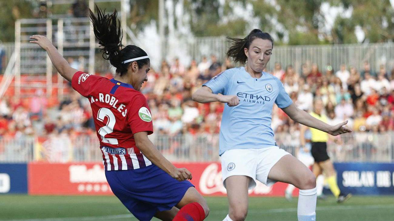 Atlético femenino ante el Manchester City
