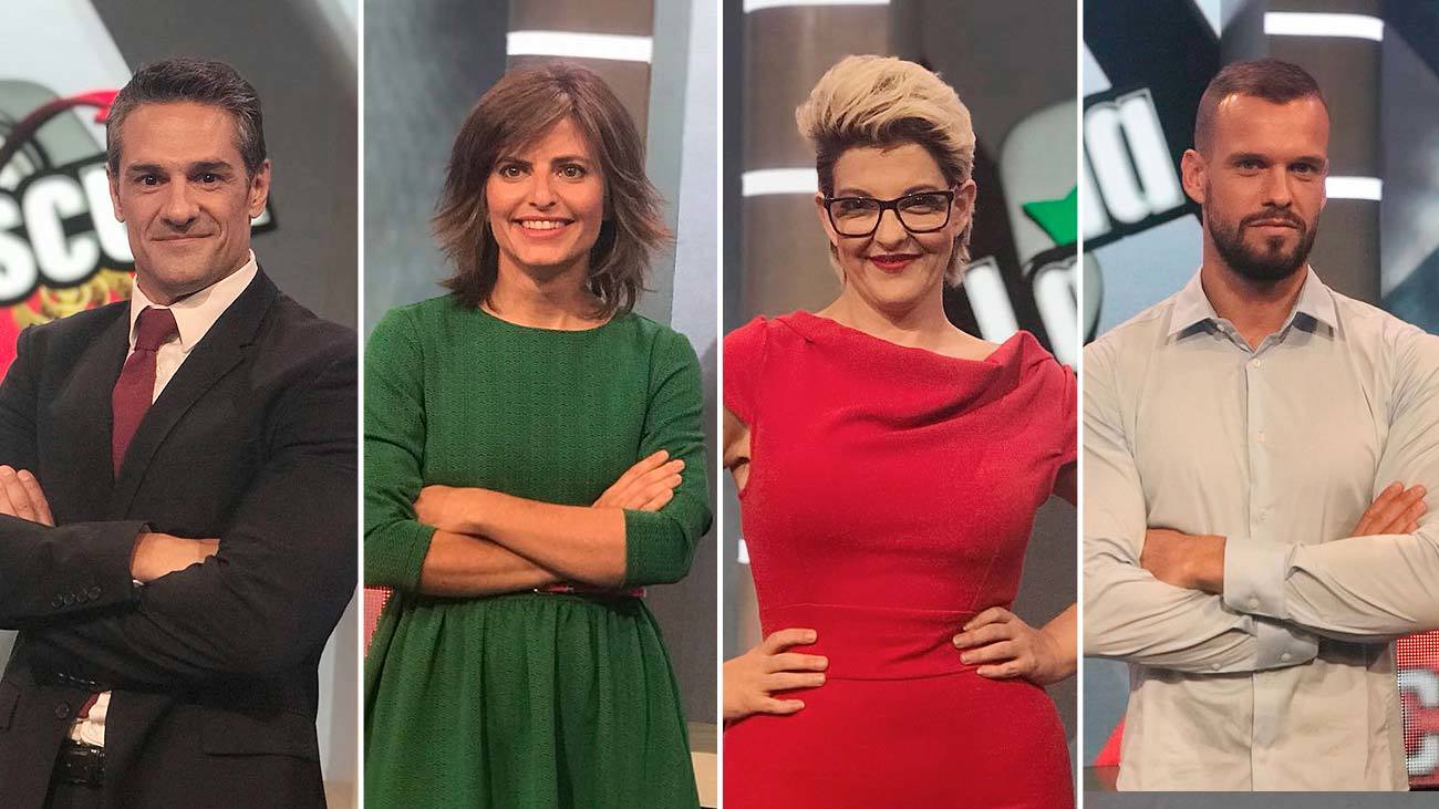 De izquierda a derecha, David, Mónica, Eva y Josué