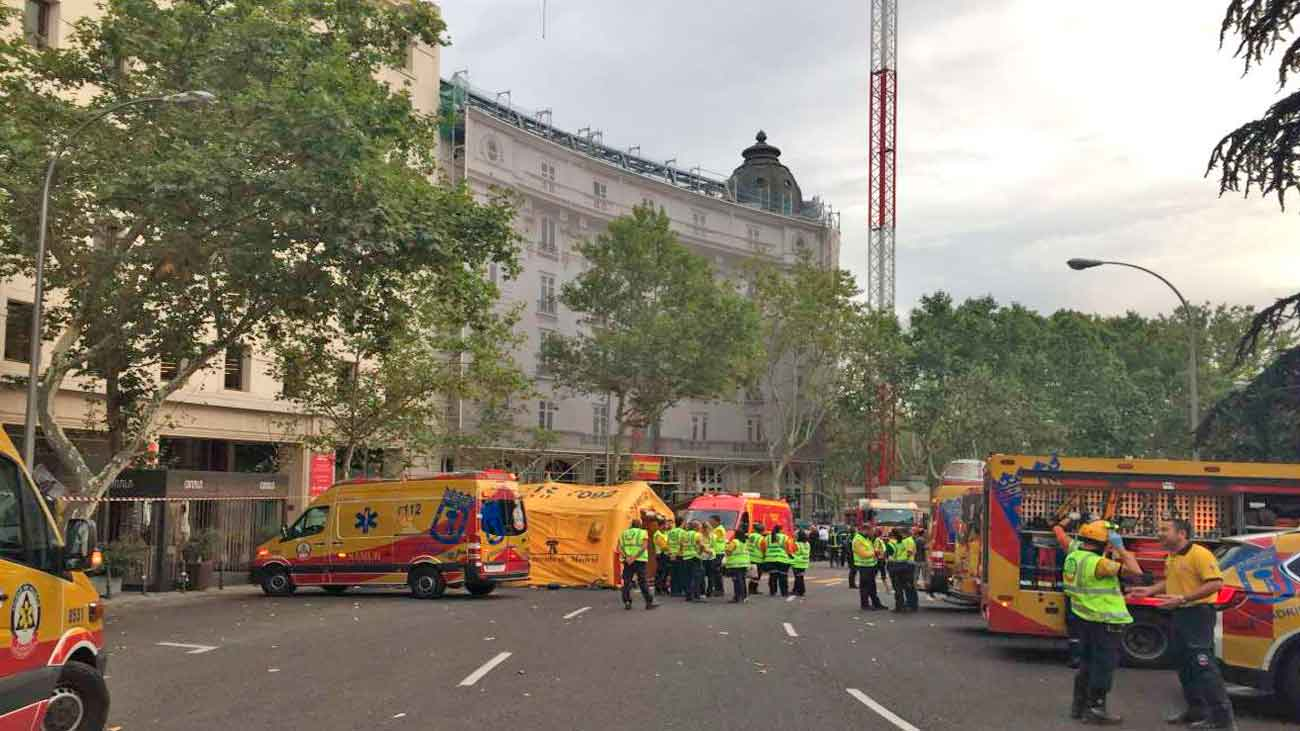 Un muerto y 11 heridos balance final del derrumbe en el hotel Ritz