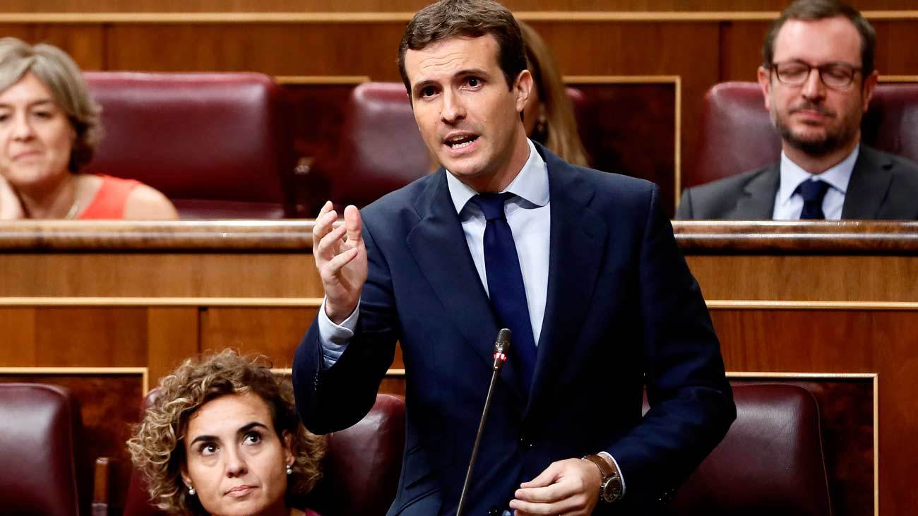 El líder del PP, Pablo Casado