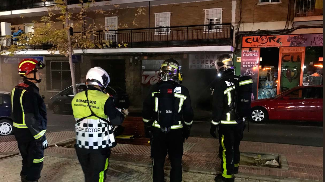 Incendio en una galería comercial en San Sebastián de los Reyes
