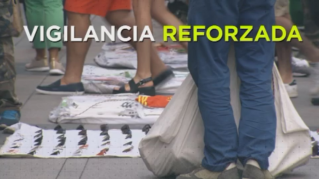 Cerco a los manteros en Madrid