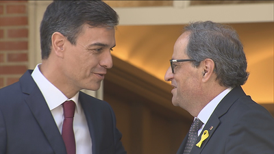 Torra pide a Sánchez una reunión para hablar de autodeterminación y el Gobierno dice que no es el momento