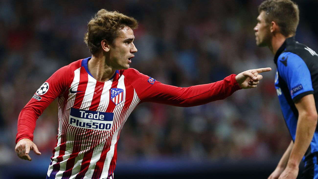 Un doblete de Griezmann guía el triunfo del Atleti ante el Brujas