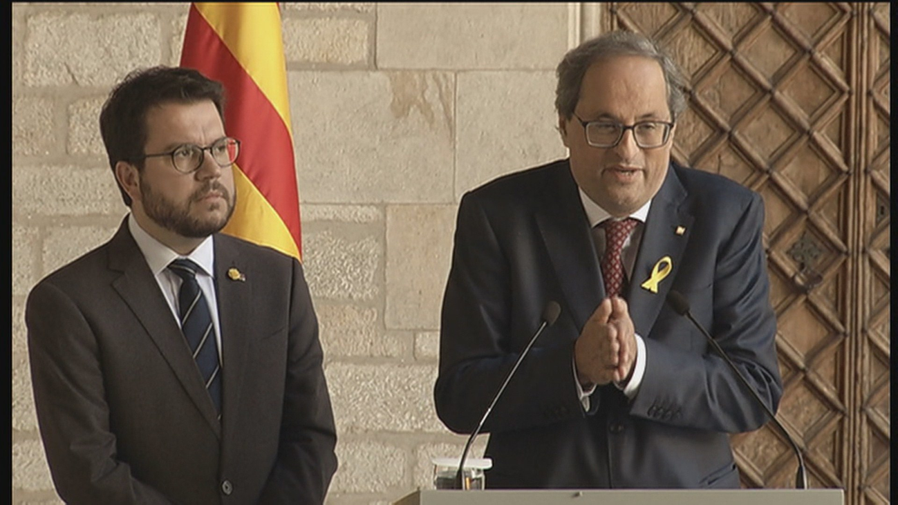 Torra y Aragonès  garantizan la unidad del Govern hasta las sentencias del procés