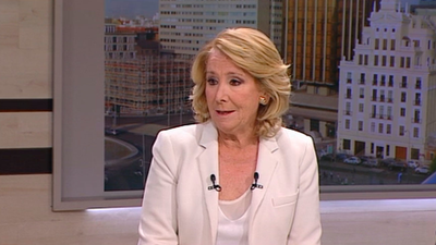 "No hablo de futuribles, pero Casado no me va a pedir nada" asegura Esperanza Aguirre en Telemadrid