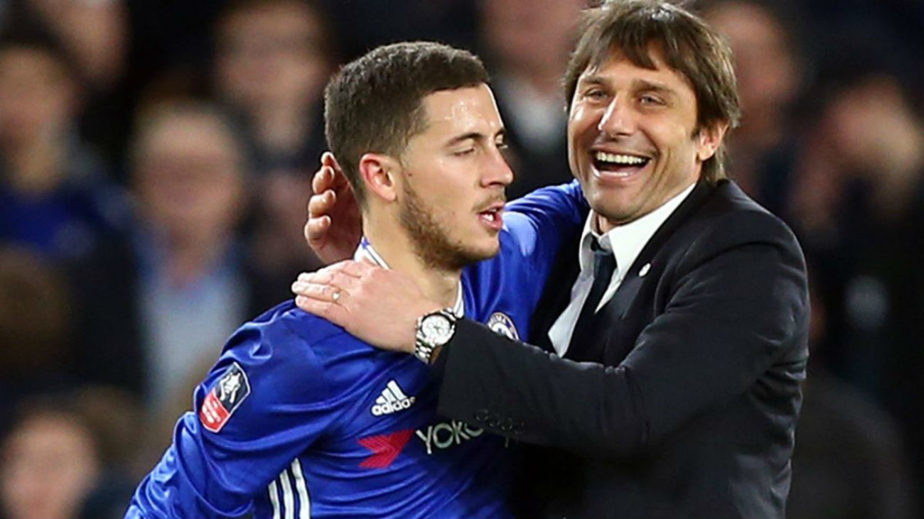Hazard y Conte, 'locos' por venir al Real Madrid