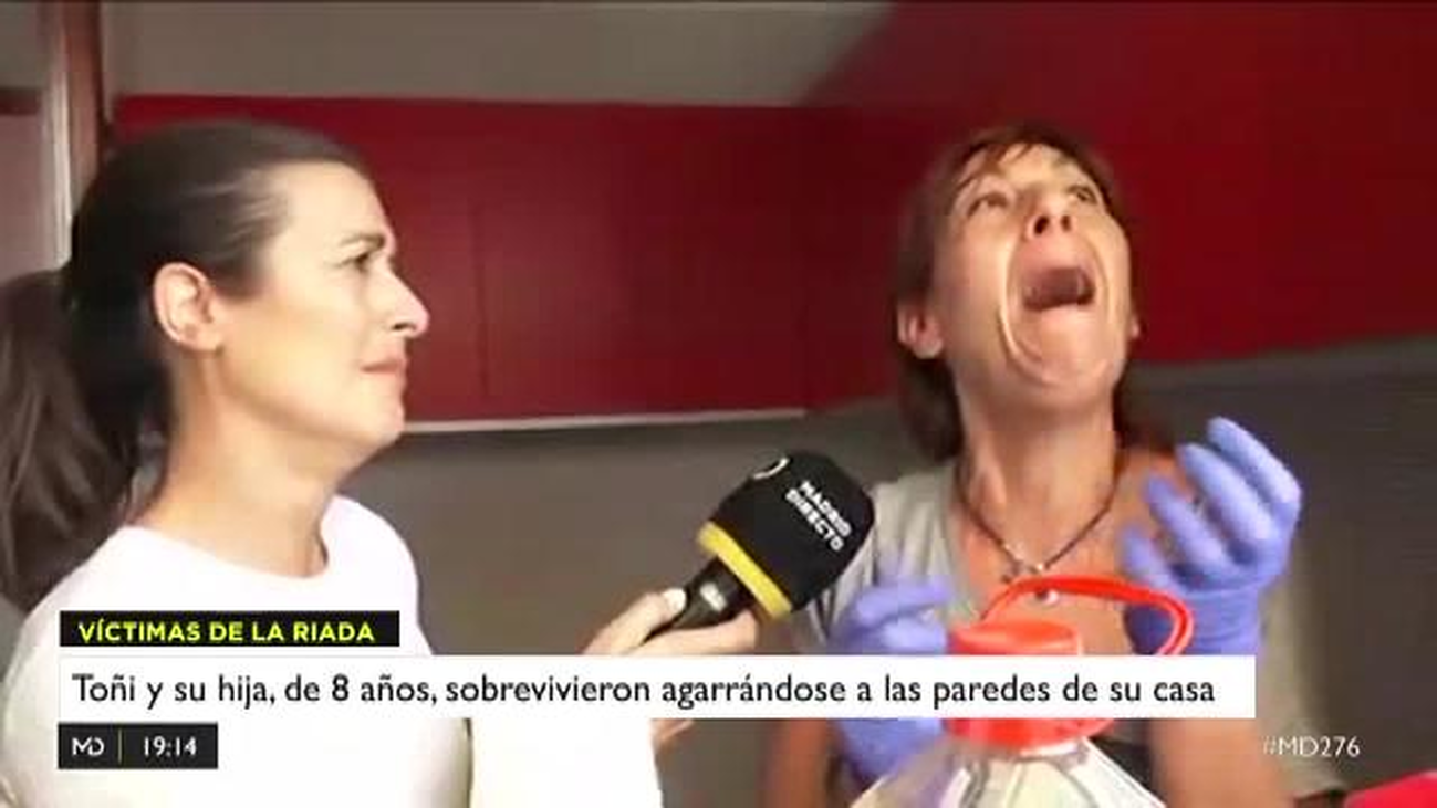 El testimonio desgarrador de Toñi: dos horas agarrada a una verja junto a su hija