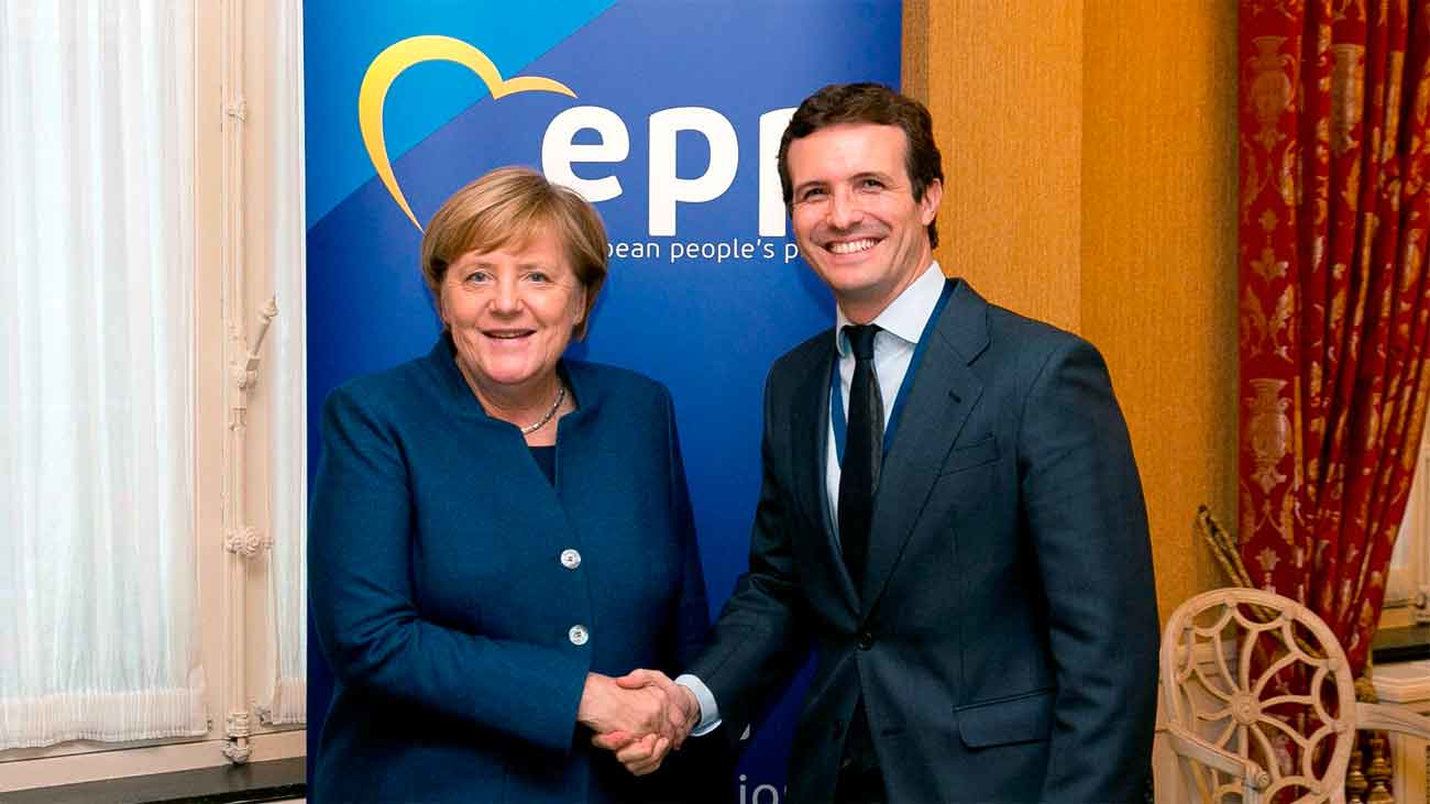 Casado ofrece a Merkel "una alianza hispano-germánica" en la Unión Europea
