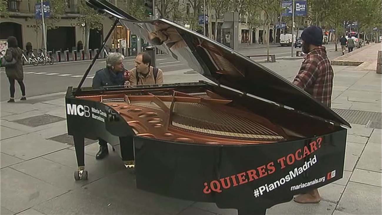 Ocho pianos de cola en las calles de Madrid