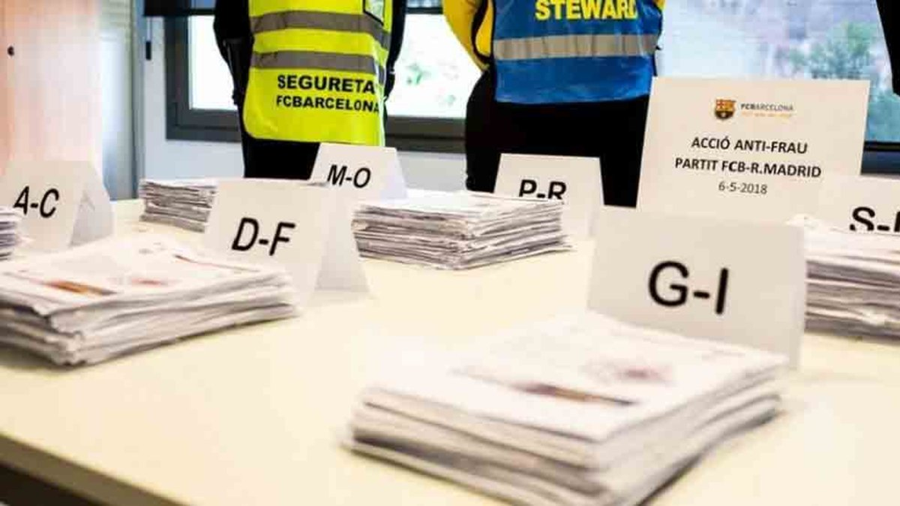 Operación contra la venta ilegal de entradas del Barça a dos días del clásico