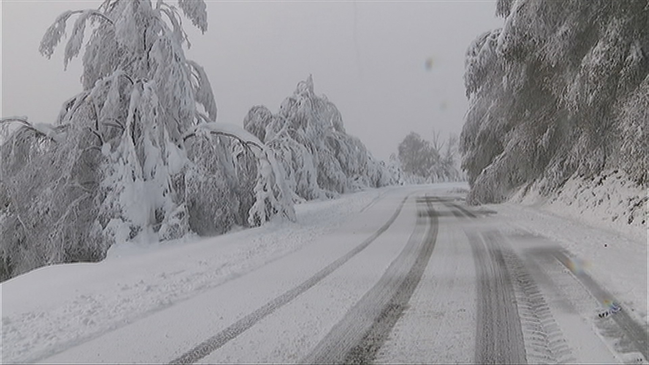 Frío y viento polar en la sierra de Madrid
